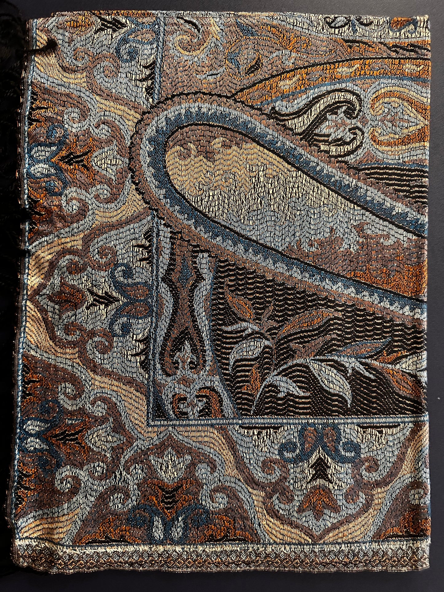 100% Pure Silk Brown black multi Hand loomed wedding Opera shawls scarfs