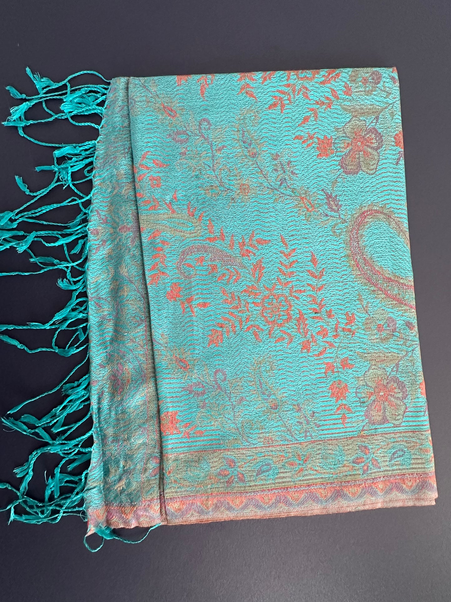 Women's luxury Silk Shawls Scarfs, perfect for Wedding, Opera, Dance - Sea green