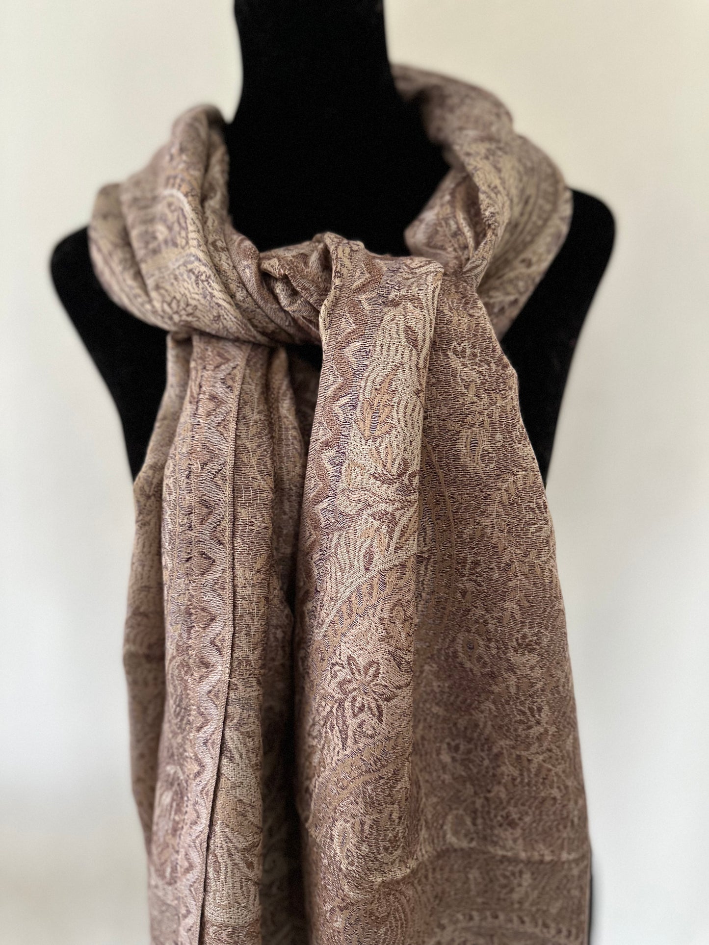 Women's luxury Silk Shawls Scarfs, perfect for Wedding, Opera, Dance - Desert Sand